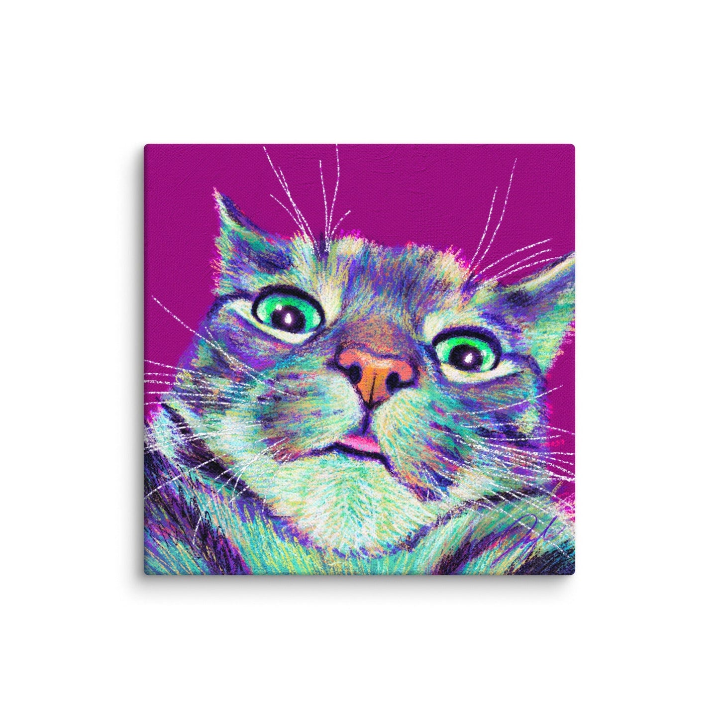 Close Encounters Collection - "Blep" - Close Up Painting of a Cat [Unfoiled] Posters, Prints, & Visual Artwork JoyousJoyfulJoyness 