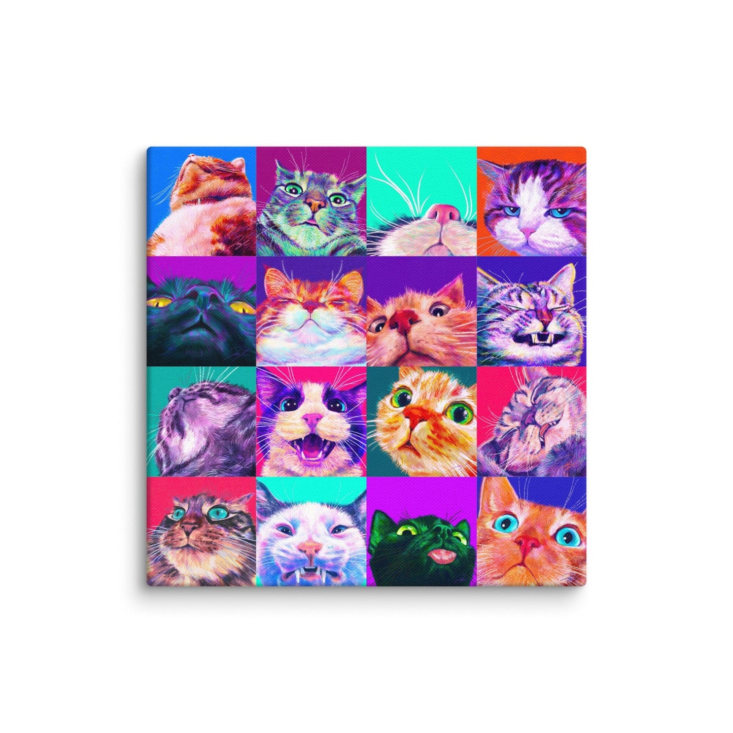 Close Encounters Collection - 16 Kitties - Compilation of 16 Cat Paintings [Unfoiled] Posters, Prints, & Visual Artwork JoyousJoyfulJoyness 