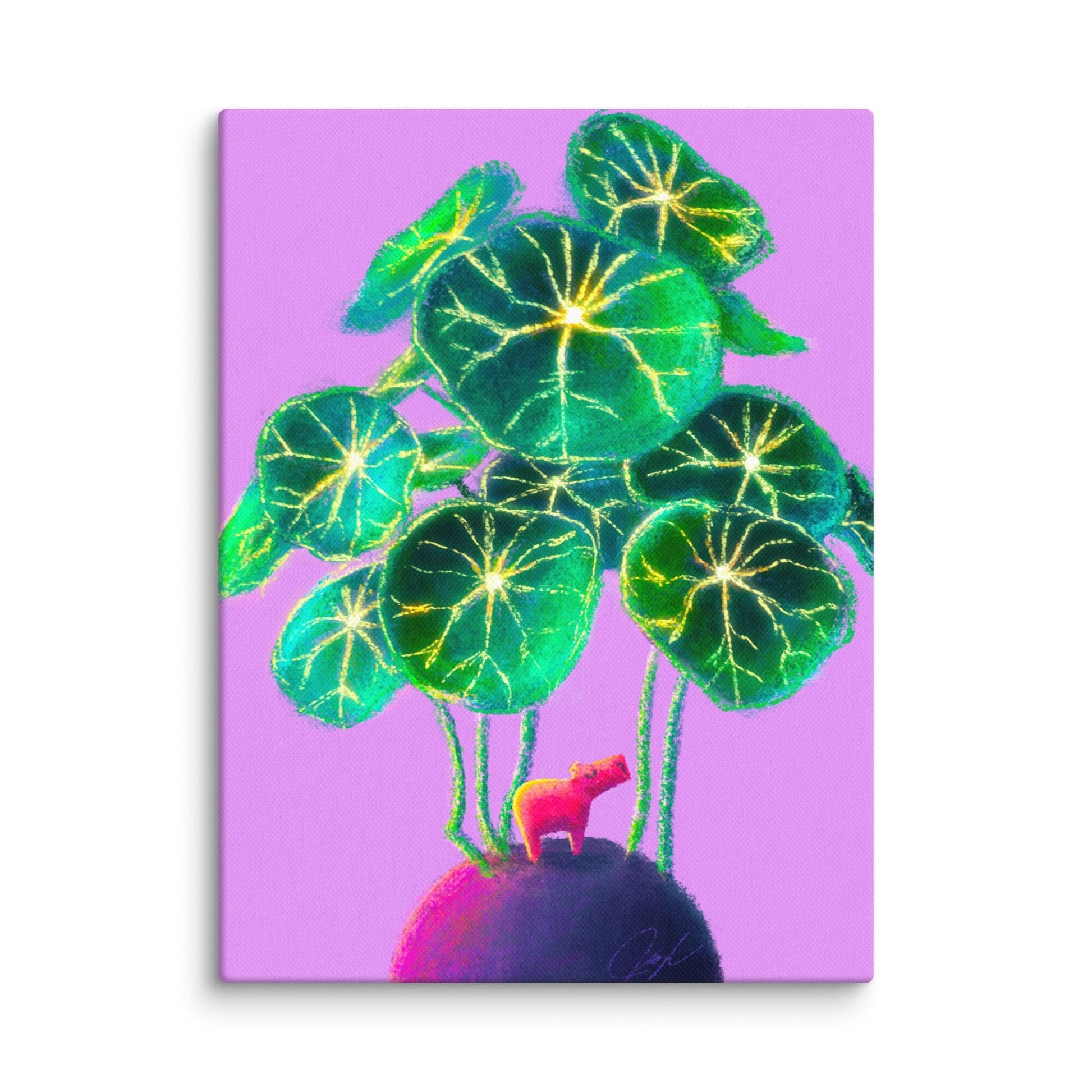 Little Capy, Big World Collection - "Capybara Stefania" Painting [Unfoiled] Posters, Prints, & Visual Artwork JoyousJoyfulJoyness 