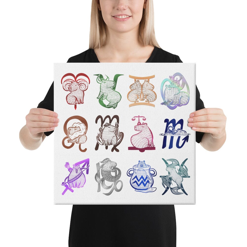 All the Capybara Zodiac Signs Print [Unfoiled] Posters, Prints, & Visual Artwork JoyousJoyfulJoyness 