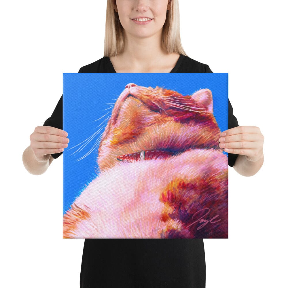 Close Encounters Collection - "Chonk" - Close Up Painting of a Fat Ginger Cat [Unfoiled] Posters, Prints, & Visual Artwork JoyousJoyfulJoyness 