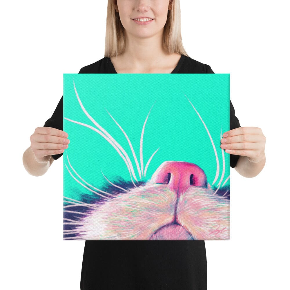Close Encounters Collection - "Boop" - Close Up Painting of a Cat Nose [Unfoiled] Posters, Prints, & Visual Artwork JoyousJoyfulJoyness 