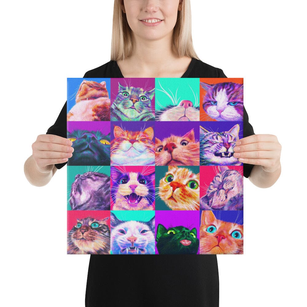 Close Encounters Collection - 16 Kitties - Compilation of 16 Cat Paintings [Unfoiled] Posters, Prints, & Visual Artwork JoyousJoyfulJoyness 