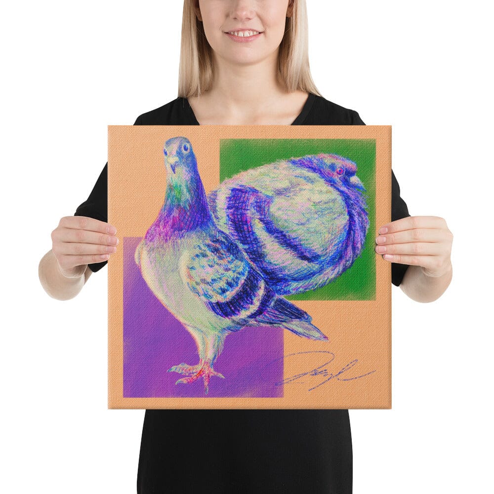 "Two Pigeons" Painting [Unfoiled] Posters, Prints, & Visual Artwork JoyousJoyfulJoyness 