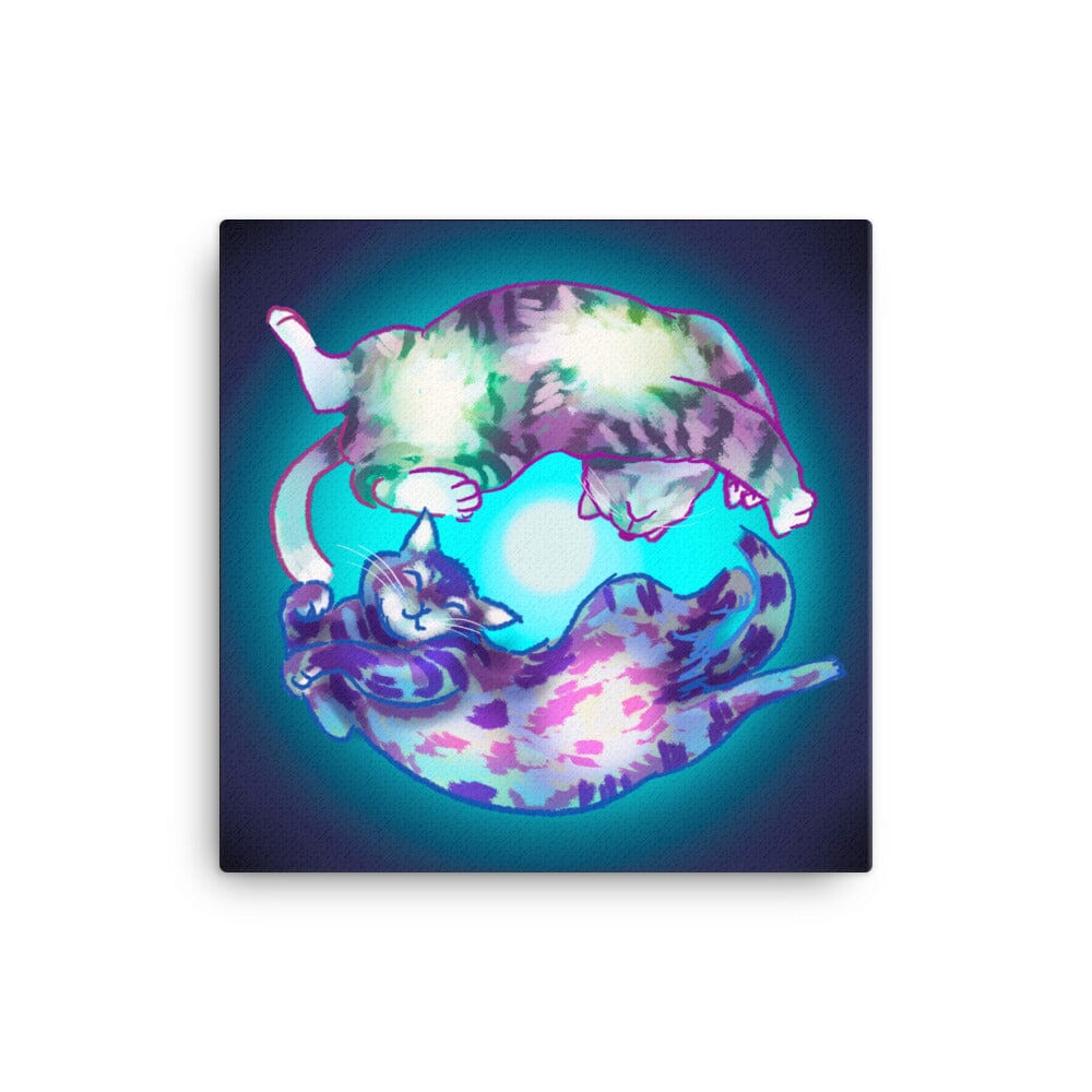 "Spiraling Cat": Painting of Two Cats Spinning Like a Spiral Galaxy [Unfoiled] Posters, Prints, & Visual Artwork JoyousJoyfulJoyness 
