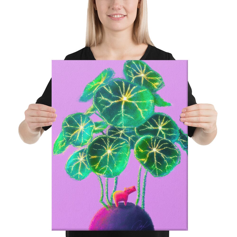 Little Capy, Big World Collection - "Capybara Stefania" Painting [Unfoiled] Posters, Prints, & Visual Artwork JoyousJoyfulJoyness 