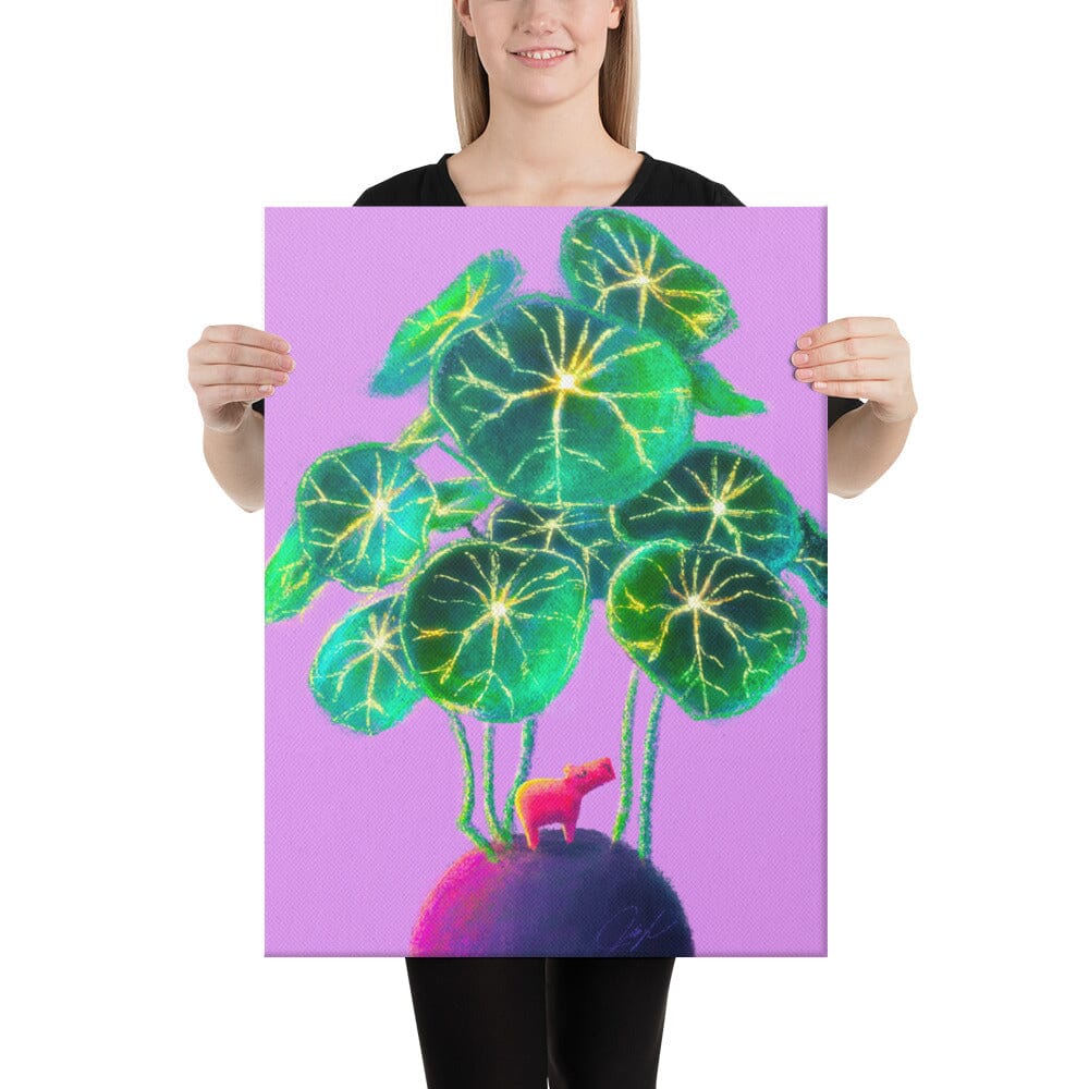 Little Capy, Big World Collection - "Capybara Stefania" Painting [Unfoiled] Posters, Prints, & Visual Artwork JoyousJoyfulJoyness 