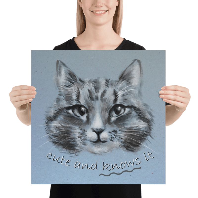 "Cute and Knows It" Painting [Unfoiled] Posters, Prints, & Visual Artwork JoyousJoyfulJoyness 