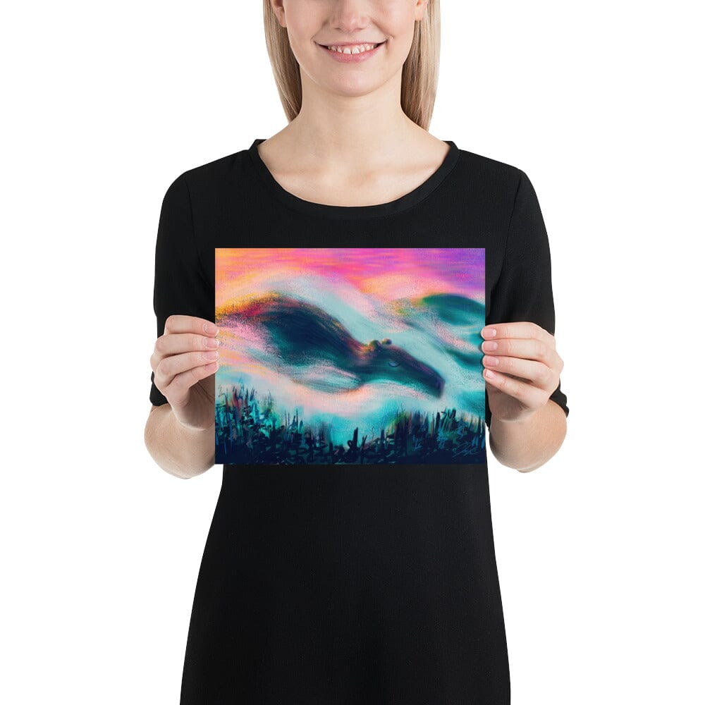 "Capybara and Fog" Painting | Capybara Sleeping in the Fog [Unfoiled] Posters, Prints, & Visual Artwork JoyousJoyfulJoyness 