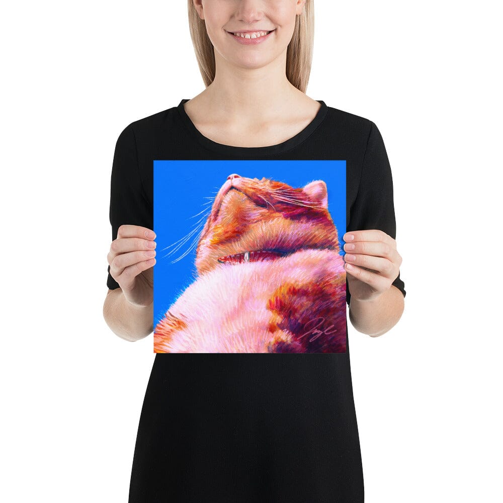 Close Encounters Collection - "Chonk" - Close Up Painting of a Fat Ginger Cat [Unfoiled] Posters, Prints, & Visual Artwork JoyousJoyfulJoyness 