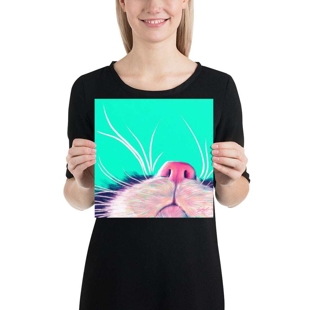 Close Encounters Collection - "Boop" - Close Up Painting of a Cat Nose [Unfoiled] Posters, Prints, & Visual Artwork JoyousJoyfulJoyness 