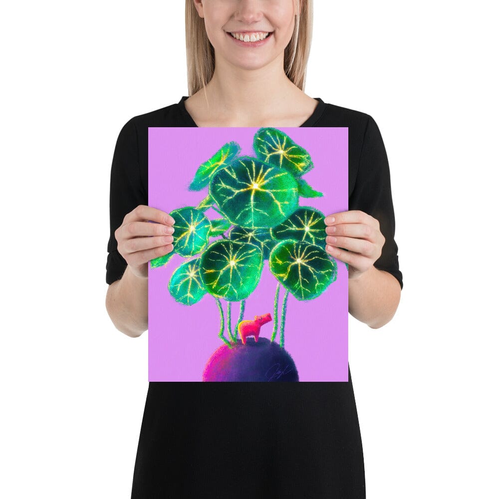 Little Capy, Big World Collection - "Capybara Stefania" Painting [Unfoiled] Posters, Prints, & Visual Artwork JoyousJoyfulJoyness 