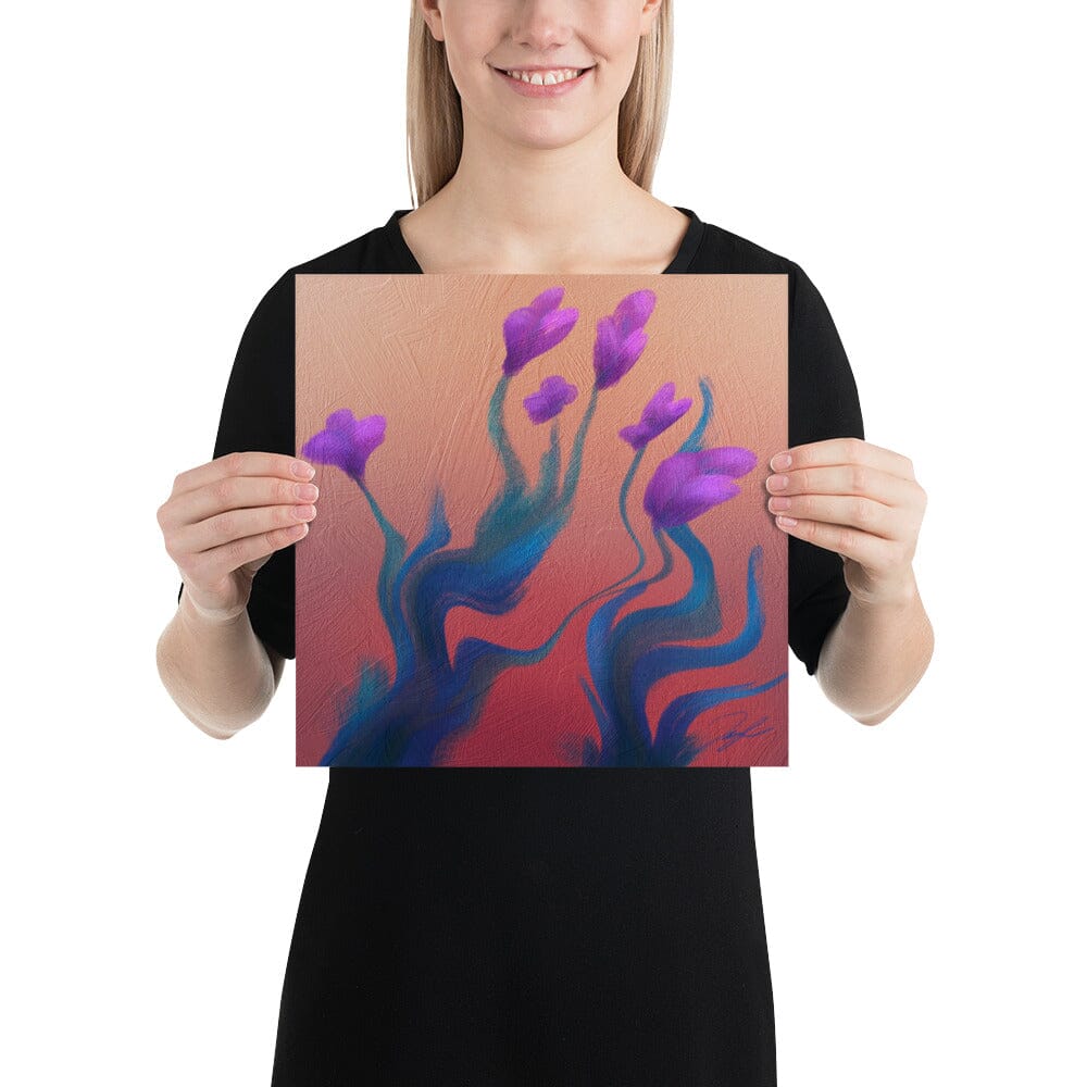 "Wavy Flowers" Painting [Unfoiled] Posters, Prints, & Visual Artwork JoyousJoyfulJoyness 