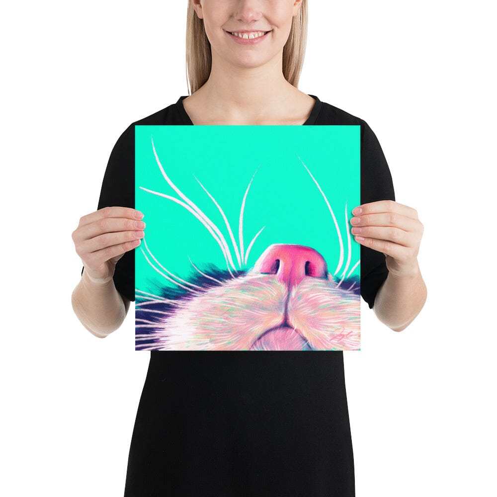 Close Encounters Collection - "Boop" - Close Up Painting of a Cat Nose [Unfoiled] Posters, Prints, & Visual Artwork JoyousJoyfulJoyness 