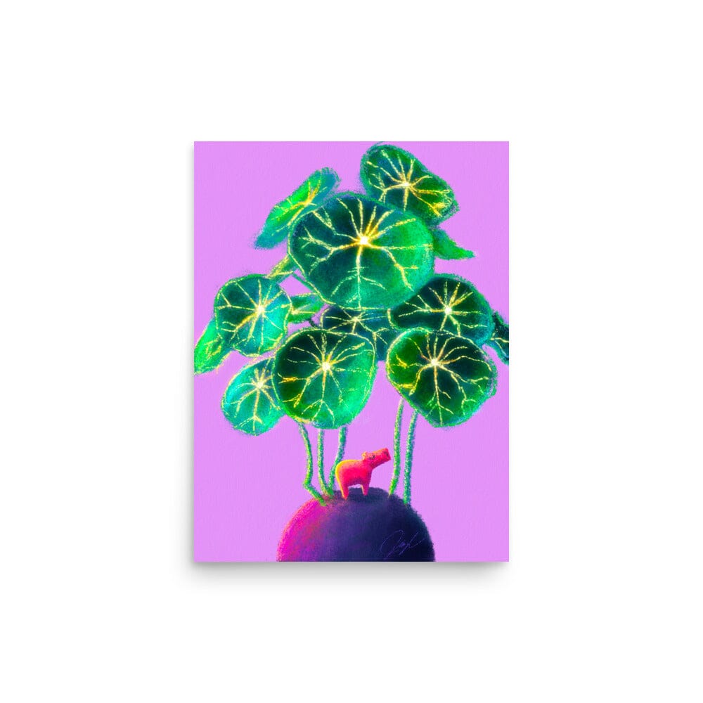 Little Capy, Big World Collection - "Capybara Stefania" Painting [Unfoiled] Posters, Prints, & Visual Artwork JoyousJoyfulJoyness 
