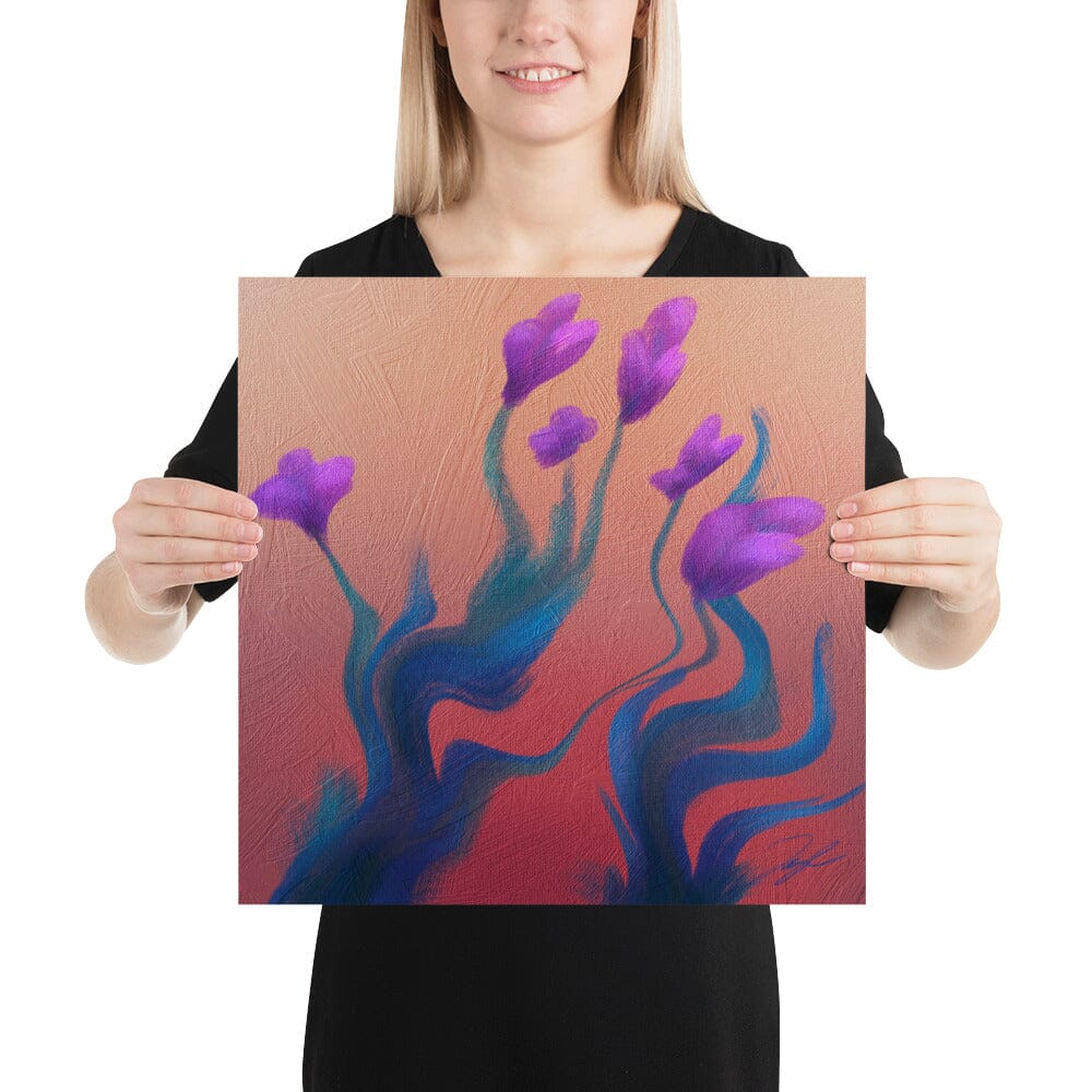 "Wavy Flowers" Painting [Unfoiled] Posters, Prints, & Visual Artwork JoyousJoyfulJoyness 