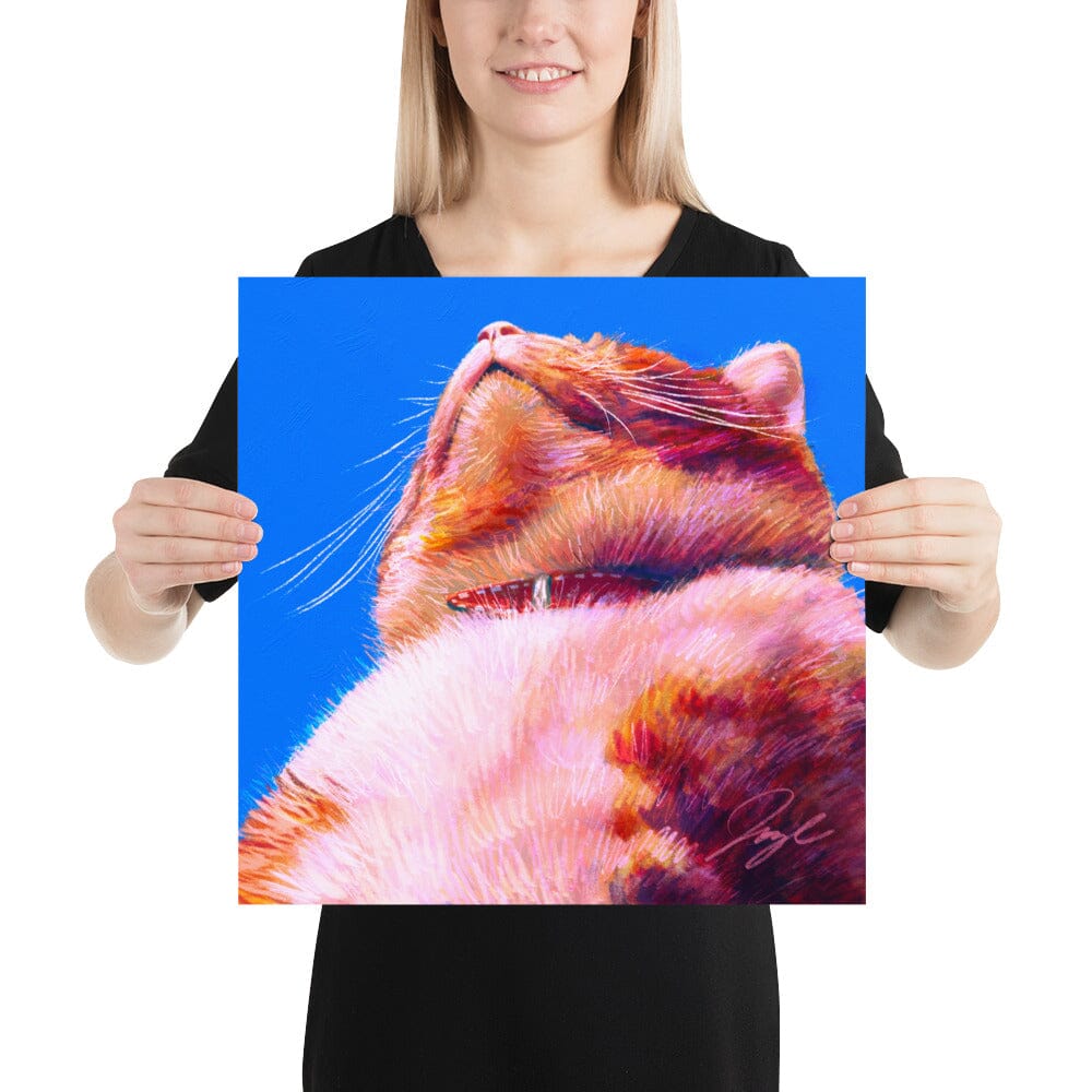 Close Encounters Collection - "Chonk" - Close Up Painting of a Fat Ginger Cat [Unfoiled] Posters, Prints, & Visual Artwork JoyousJoyfulJoyness 