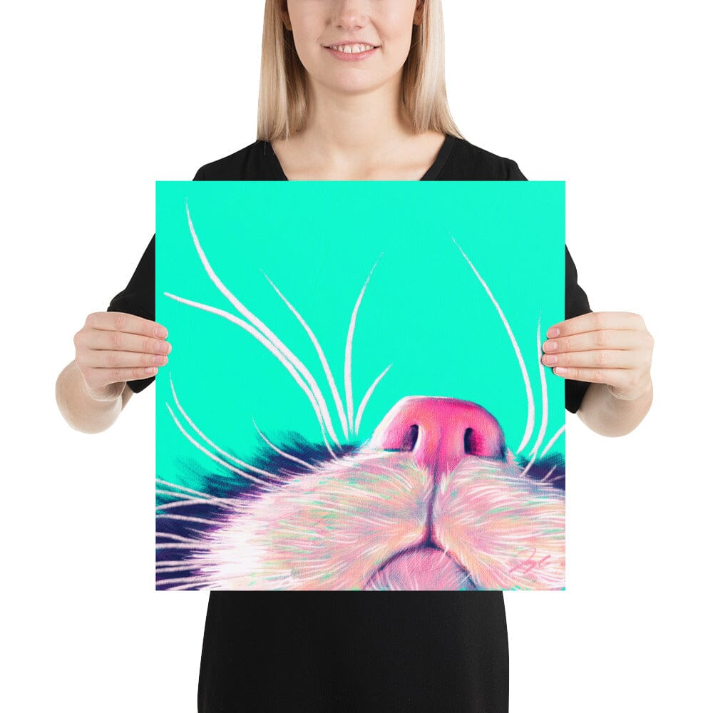 Close Encounters Collection - "Boop" - Close Up Painting of a Cat Nose [Unfoiled] Posters, Prints, & Visual Artwork JoyousJoyfulJoyness 