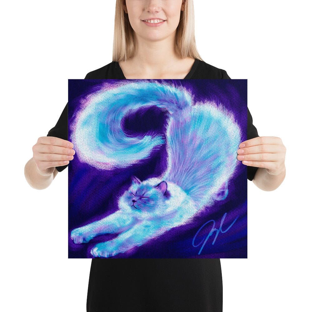 Feline Flows and Poses Collection - "Stretch" - Painting of a Siamese Cat Stretching [Unfoiled] Posters, Prints, & Visual Artwork JoyousJoyfulJoyness 