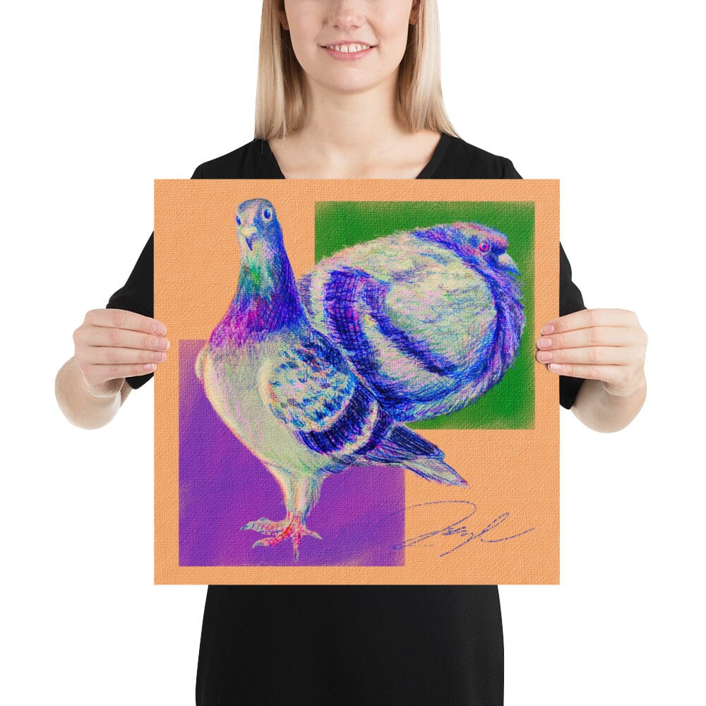 "Two Pigeons" Painting [Unfoiled] Posters, Prints, & Visual Artwork JoyousJoyfulJoyness 