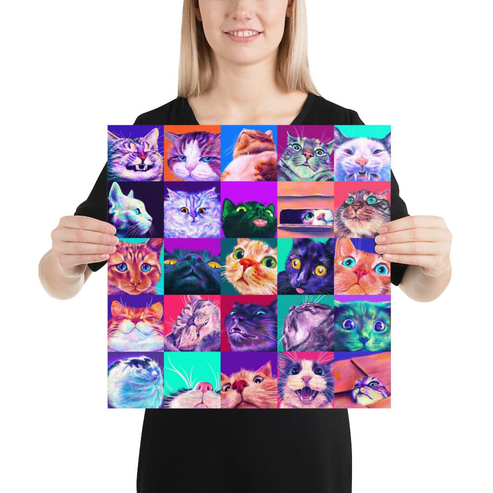 Close Encounters Collection - 25 Kitties - Compilation of 25 Cat Paintings [Unfoiled] Posters, Prints, & Visual Artwork JoyousJoyfulJoyness 