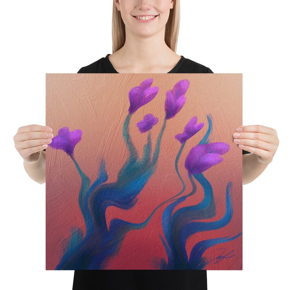 "Wavy Flowers" Painting [Unfoiled] Posters, Prints, & Visual Artwork JoyousJoyfulJoyness 