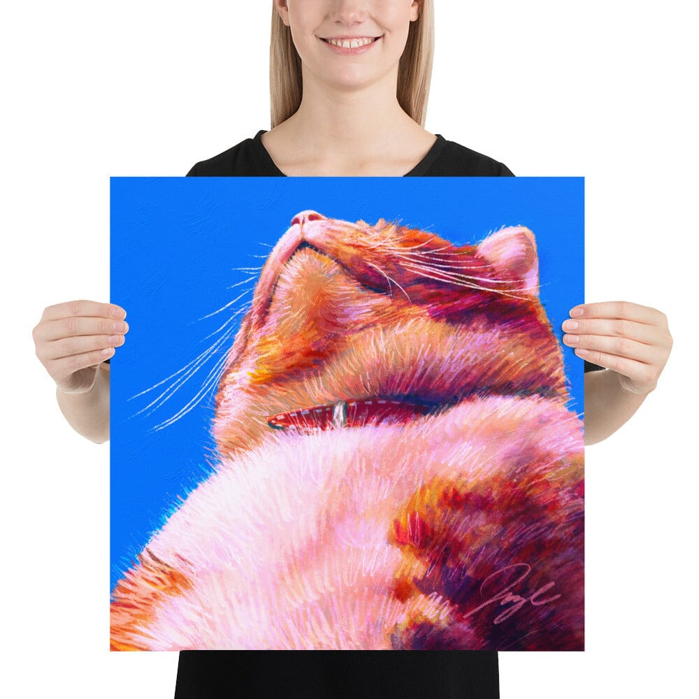 Close Encounters Collection - "Chonk" - Close Up Painting of a Fat Ginger Cat [Unfoiled] Posters, Prints, & Visual Artwork JoyousJoyfulJoyness 