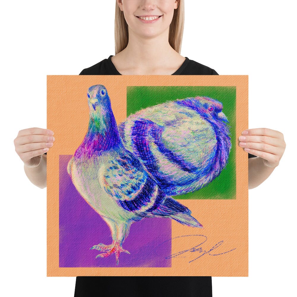 "Two Pigeons" Painting [Unfoiled] Posters, Prints, & Visual Artwork JoyousJoyfulJoyness 