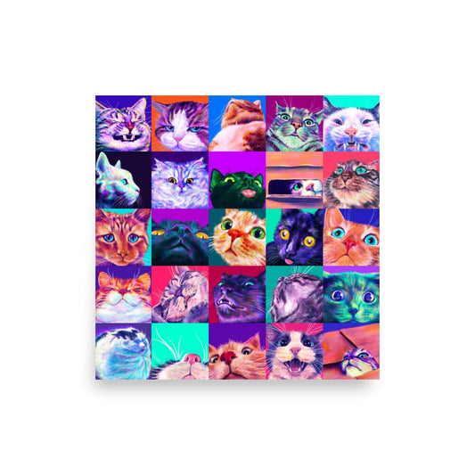 Close Encounters Collection - 25 Kitties - Compilation of 25 Cat Paintings [Unfoiled] Posters, Prints, & Visual Artwork JoyousJoyfulJoyness 