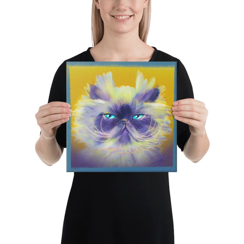 "Grumpy Whiskers" Painting [Unfoiled] Posters, Prints, & Visual Artwork JoyousJoyfulJoyness 