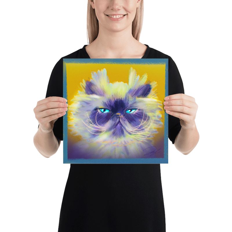 "Grumpy Whiskers" Painting [Unfoiled] Posters, Prints, & Visual Artwork JoyousJoyfulJoyness 
