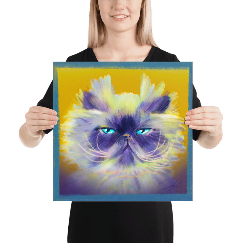 "Grumpy Whiskers" Painting [Unfoiled] Posters, Prints, & Visual Artwork JoyousJoyfulJoyness 