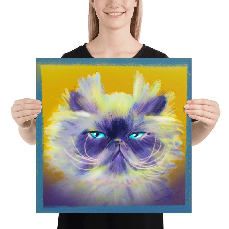 "Grumpy Whiskers" Painting [Unfoiled] Posters, Prints, & Visual Artwork JoyousJoyfulJoyness 