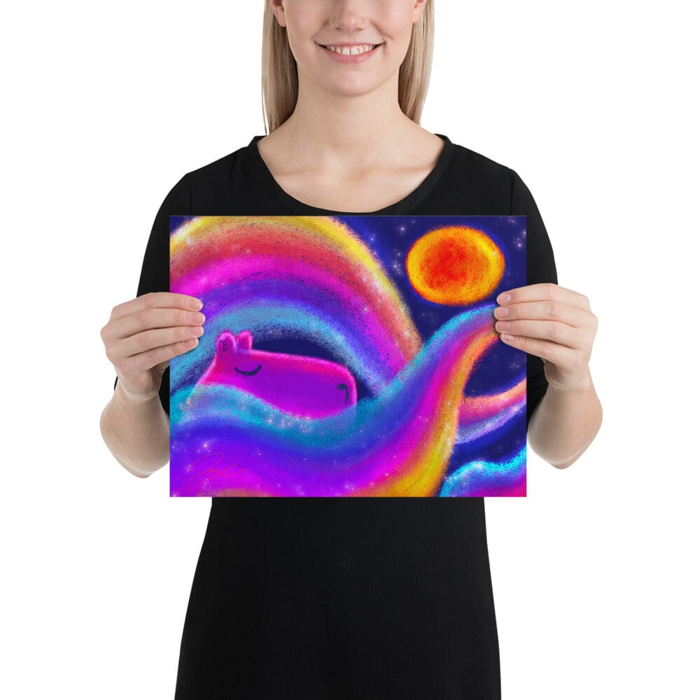 "Capybara and Rainbows" Painting [Unfoiled] Posters, Prints, & Visual Artwork JoyousJoyfulJoyness 