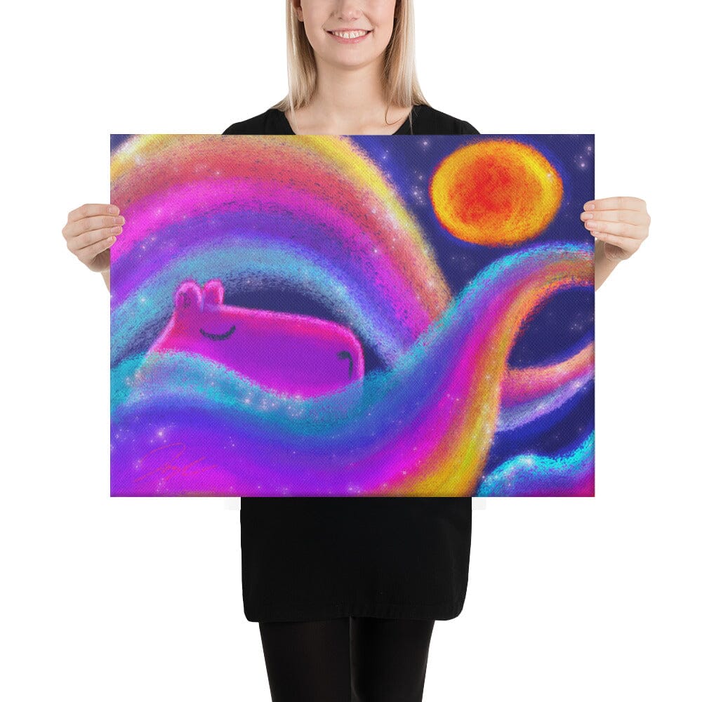 "Capybara and Rainbows" Painting [Unfoiled] Posters, Prints, & Visual Artwork JoyousJoyfulJoyness 
