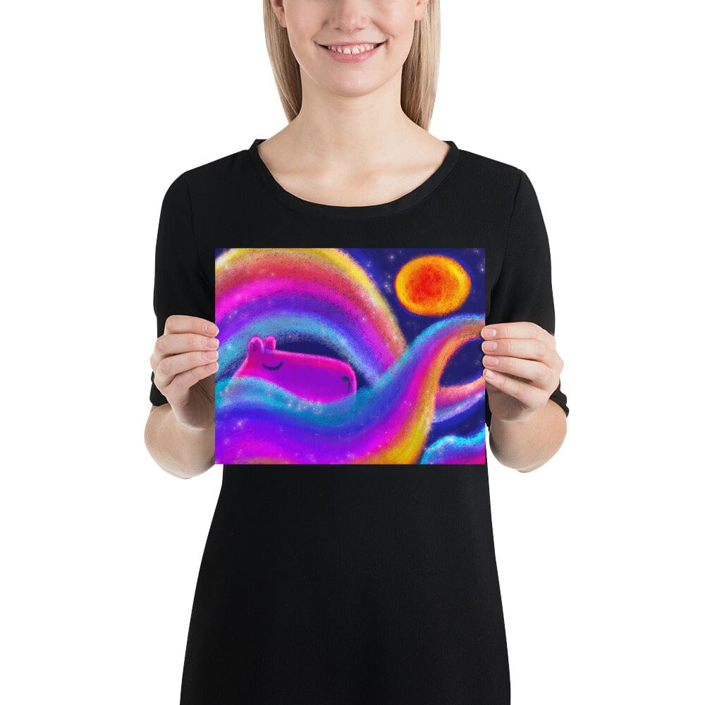 "Capybara and Rainbows" Painting [Unfoiled] Posters, Prints, & Visual Artwork JoyousJoyfulJoyness 