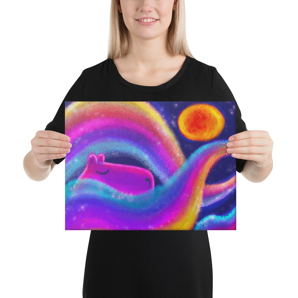 "Capybara and Rainbows" Painting [Unfoiled] Posters, Prints, & Visual Artwork JoyousJoyfulJoyness 