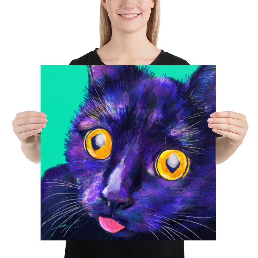 Stunning Digital Painting of a Black Cat | Available in Multiple