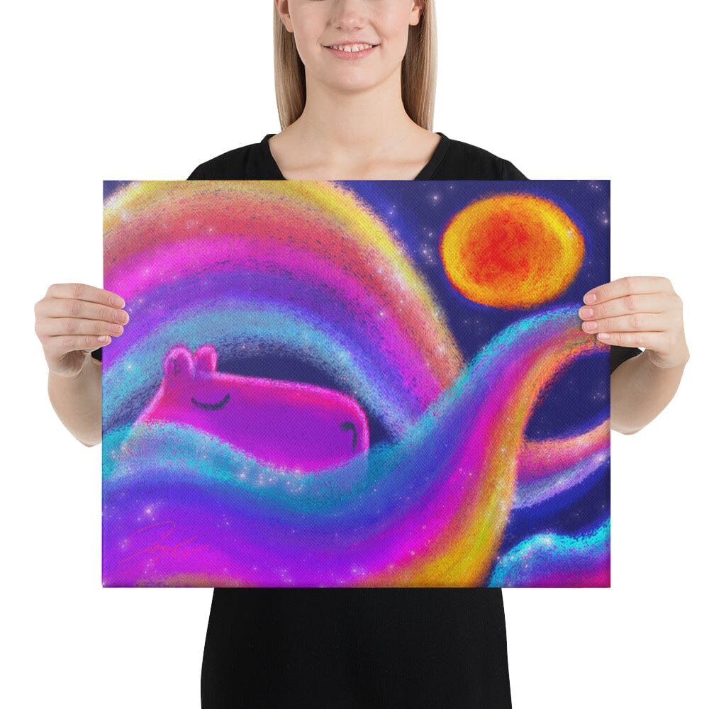 "Capybara and Rainbows" Painting [Unfoiled] Posters, Prints, & Visual Artwork JoyousJoyfulJoyness 