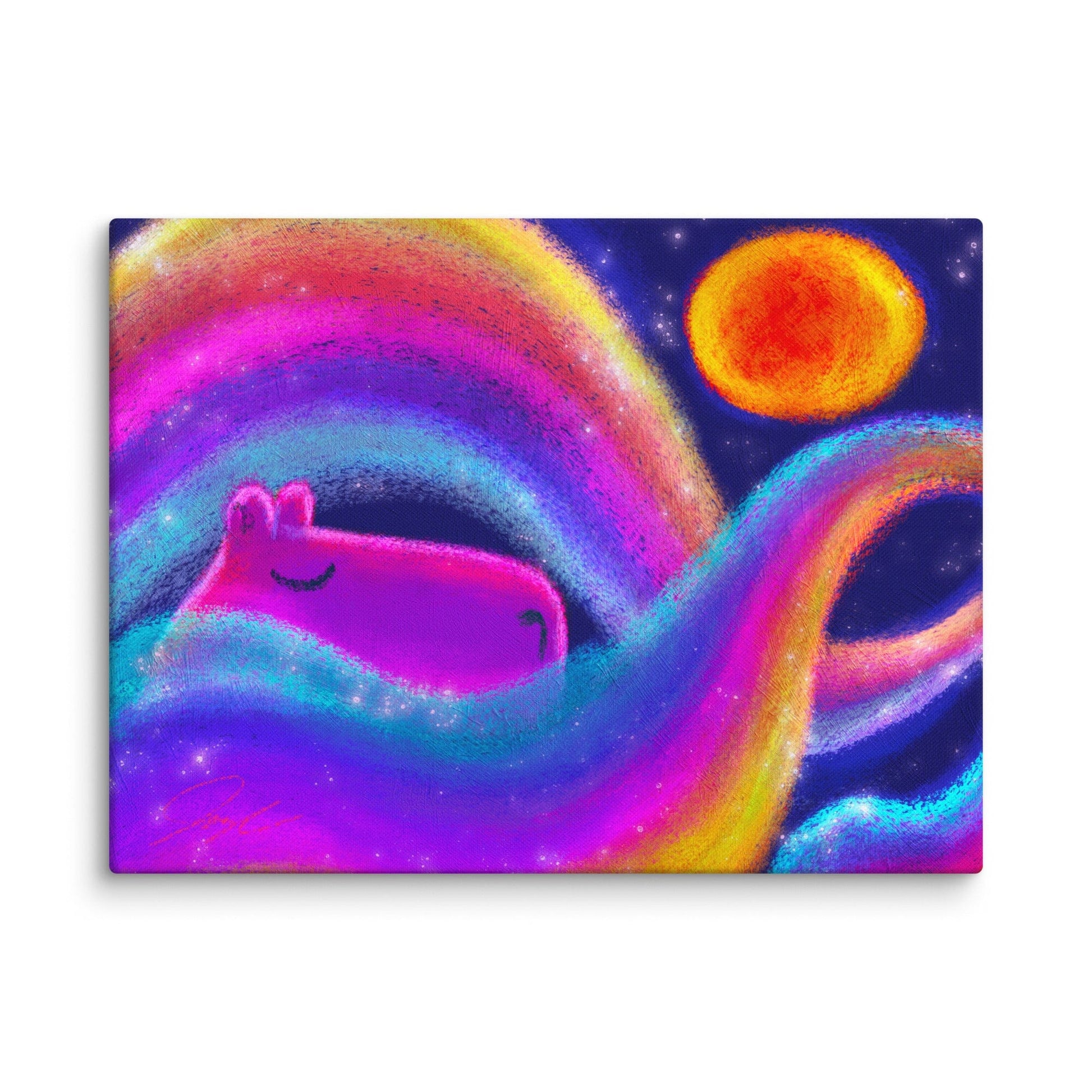 "Capybara and Rainbows" Painting [Unfoiled] Posters, Prints, & Visual Artwork JoyousJoyfulJoyness 