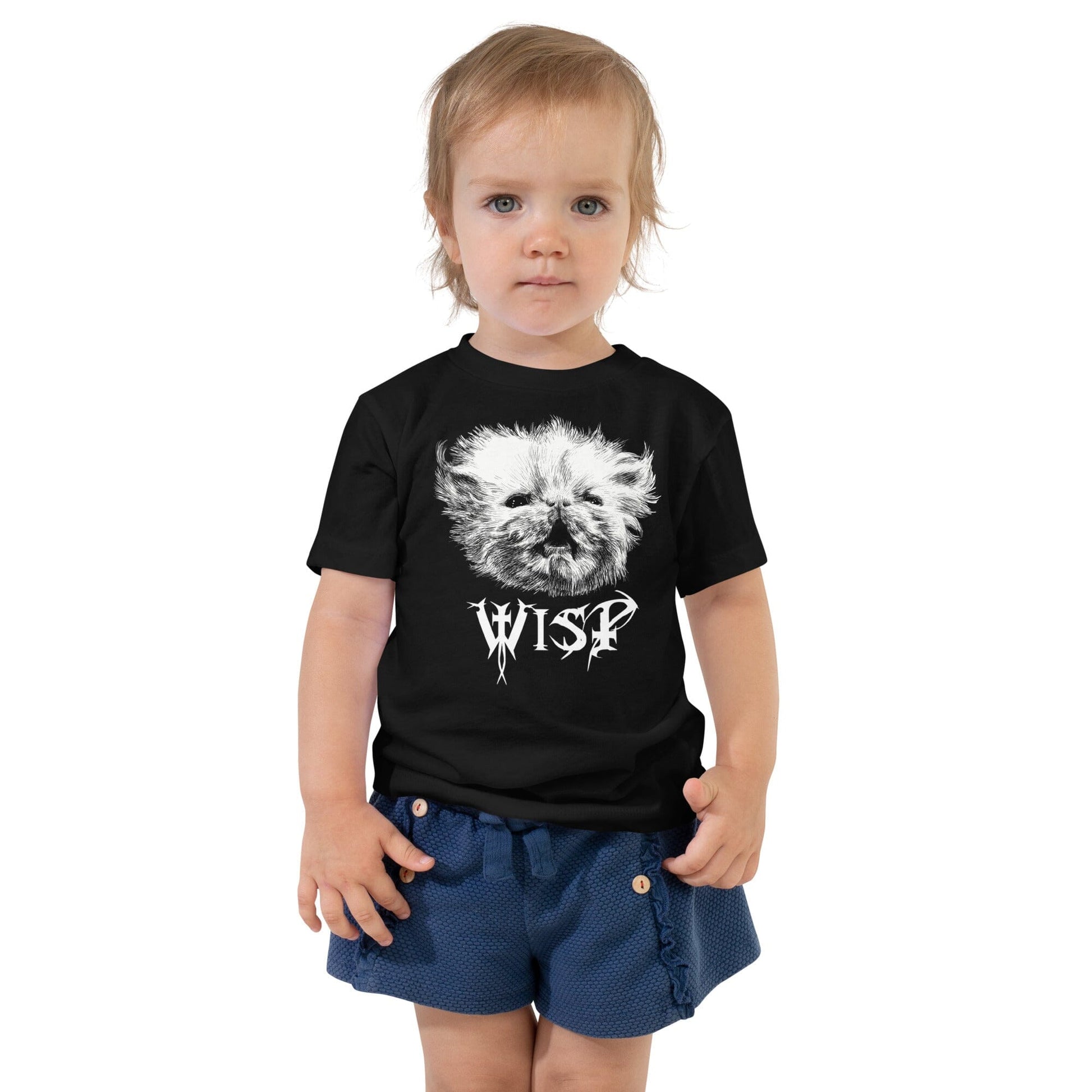 BLACK Metal Wisp TODDLER T-Shirt [Unfoiled] (All net proceeds go to Rags to Riches Animal Rescue) JoyousJoyfulJoyness 