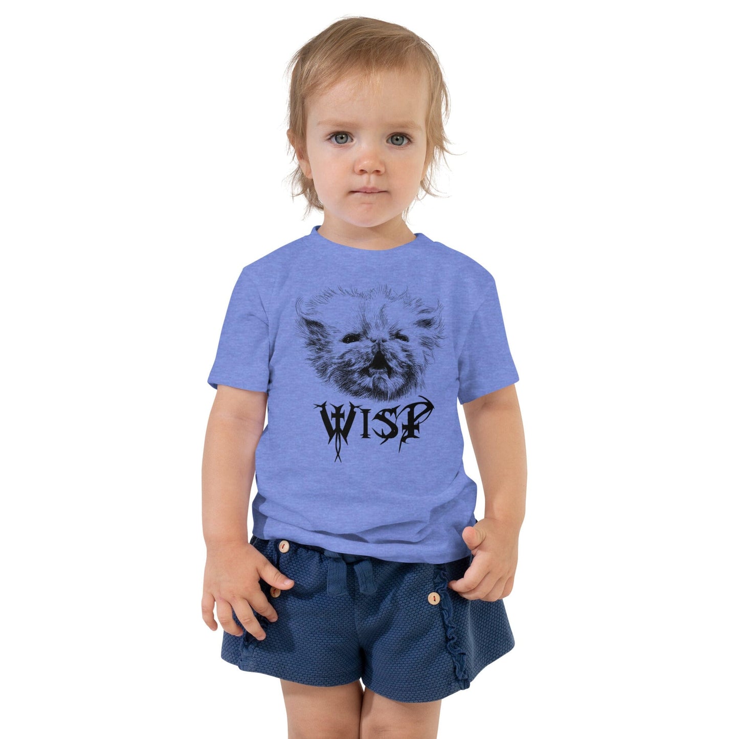 Metal Wisp TODDLER T-Shirt [Unfoiled] (All net proceeds go to Rags to Riches Animal Rescue) JoyousJoyfulJoyness Heather Columbia Blue 2T 
