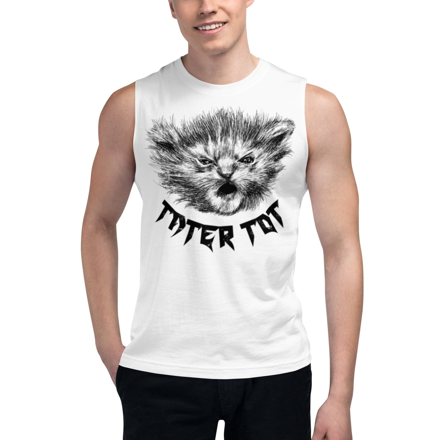 Metal Tater Tot Muscle Shirt [Unfoiled] (All net proceeds go to Kitty CrusAIDe) JoyousJoyfulJoyness S 