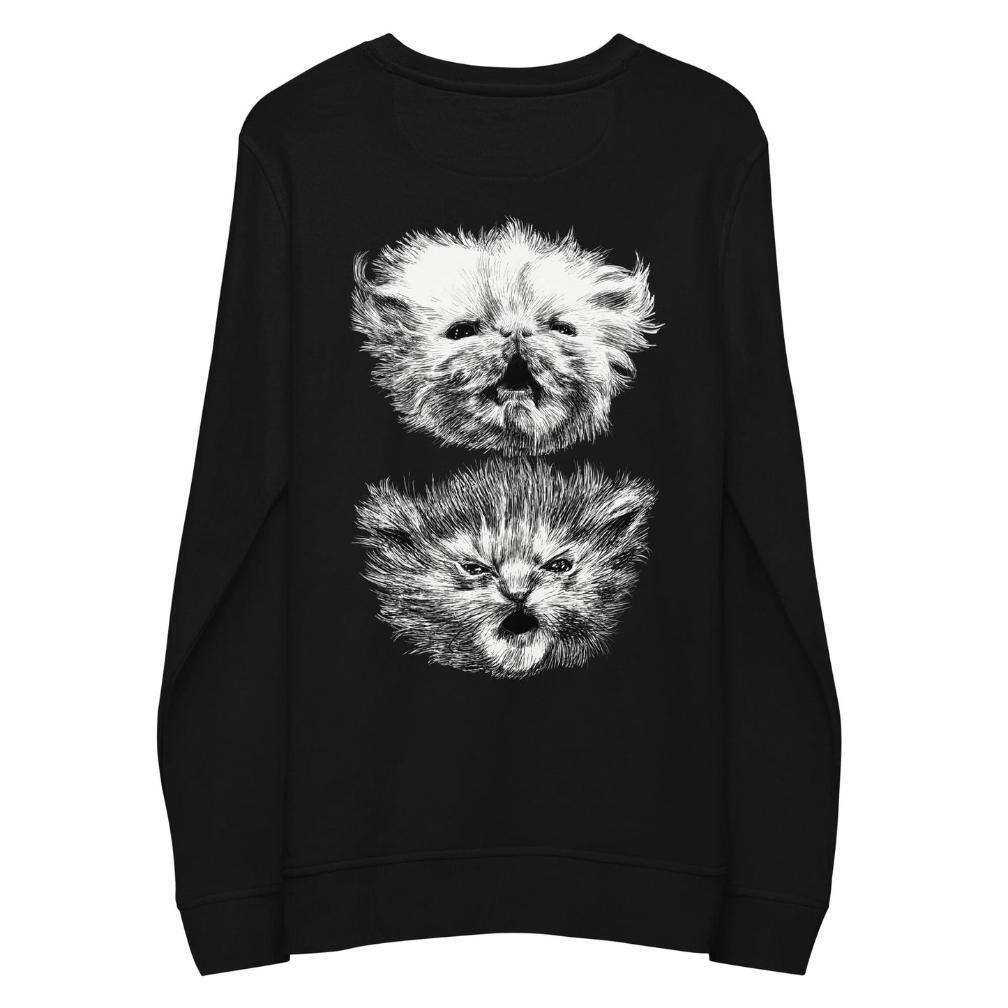 BLACK WispTot Sweatshirt [Unfoiled] (All net proceeds go to equally to Kitty CrusAIDe and Rags to Riches Animal Rescue) JoyousJoyfulJoyness 