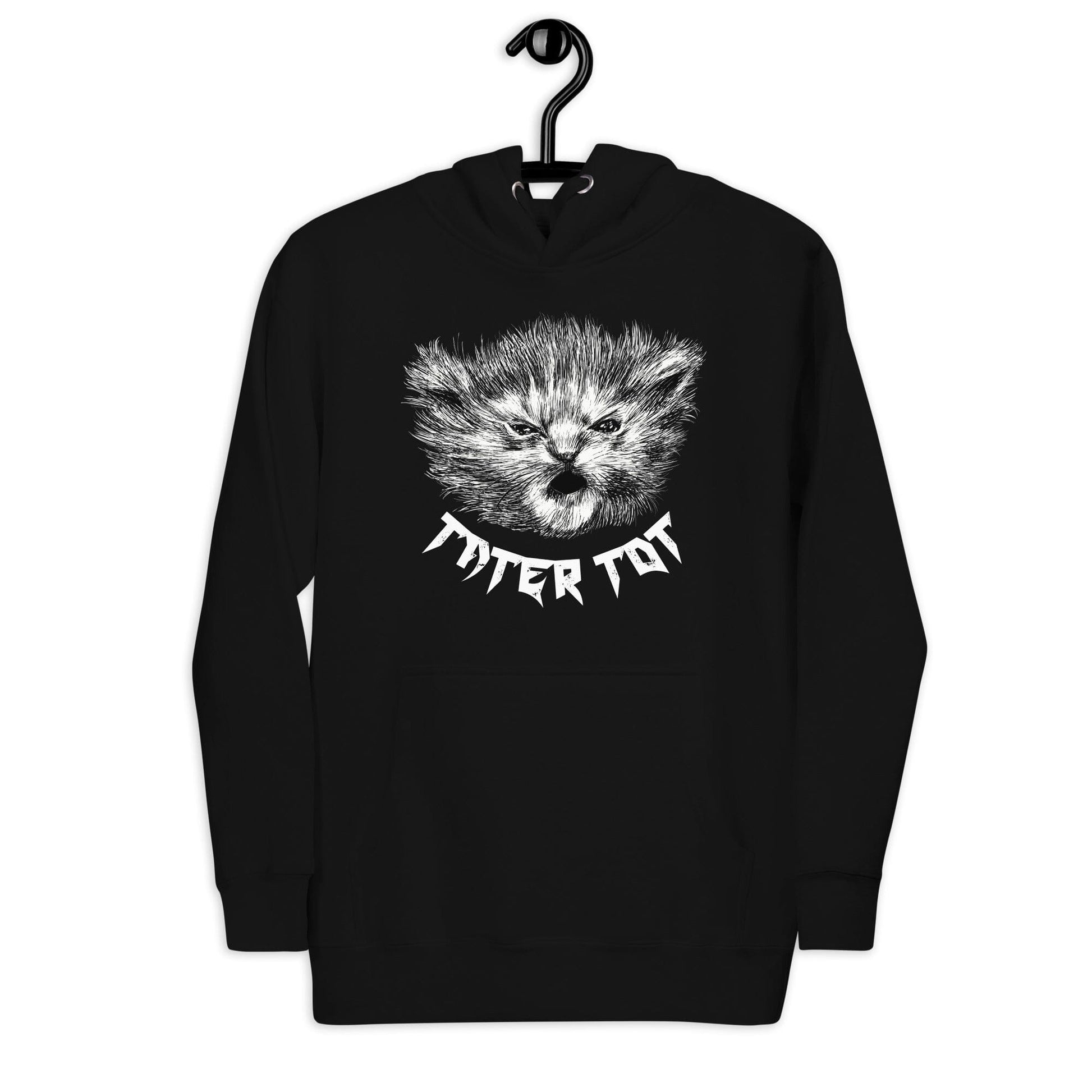 BLACK Metal Tater Tot Hoodie [Unfoiled] (All net proceeds go to Kitty CrusAIDe) JoyousJoyfulJoyness S 