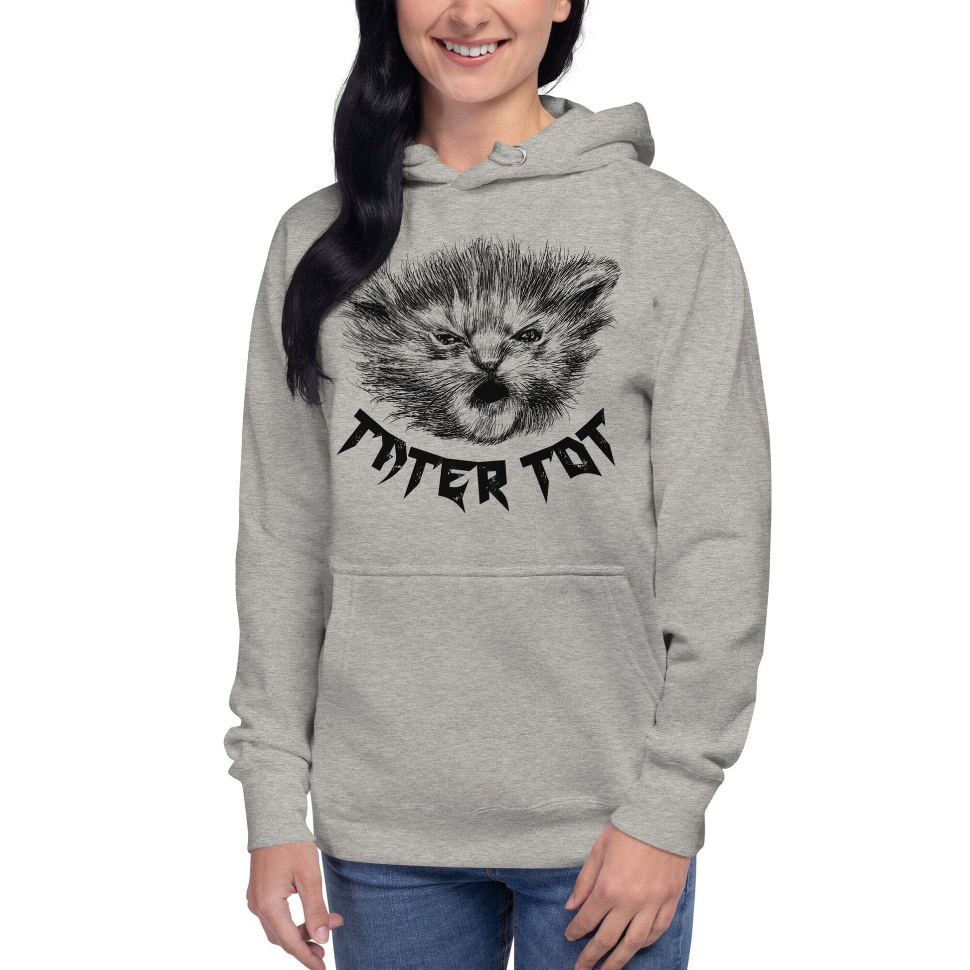 Metal Tater Tot Hoodie [Unfoiled] (All net proceeds go to Kitty CrusAIDe) JoyousJoyfulJoyness Carbon Grey S 
