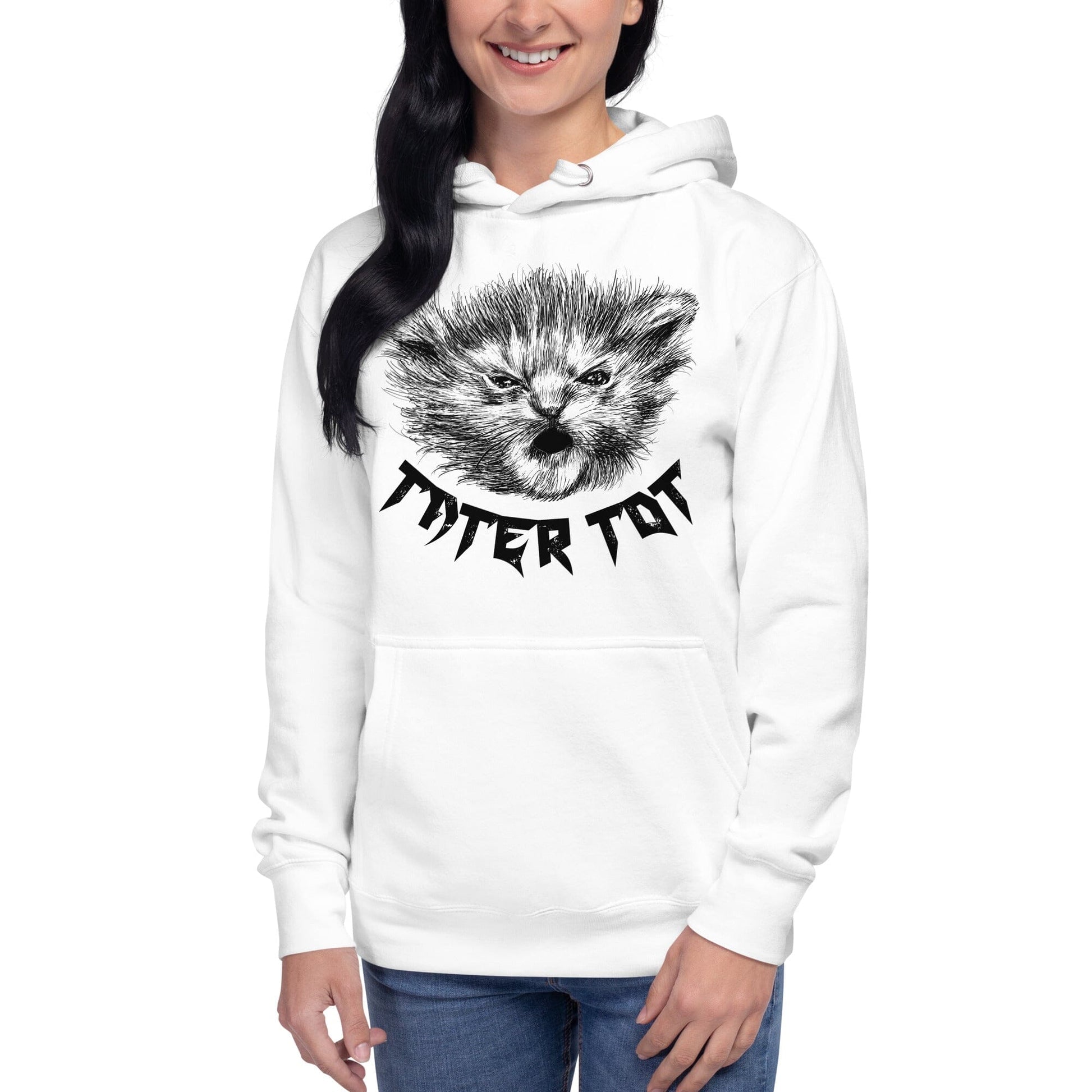 Metal Tater Tot Hoodie [Unfoiled] (All net proceeds go to Kitty CrusAIDe) JoyousJoyfulJoyness White S 