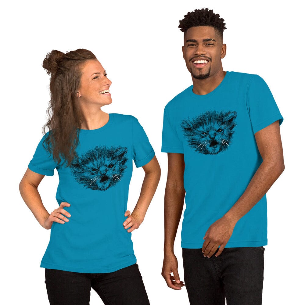 Angry Tater Tot T-Shirt [Unfoiled] (All net proceeds go to Kitty CrusAIDe) JoyousJoyfulJoyness Aqua S 
