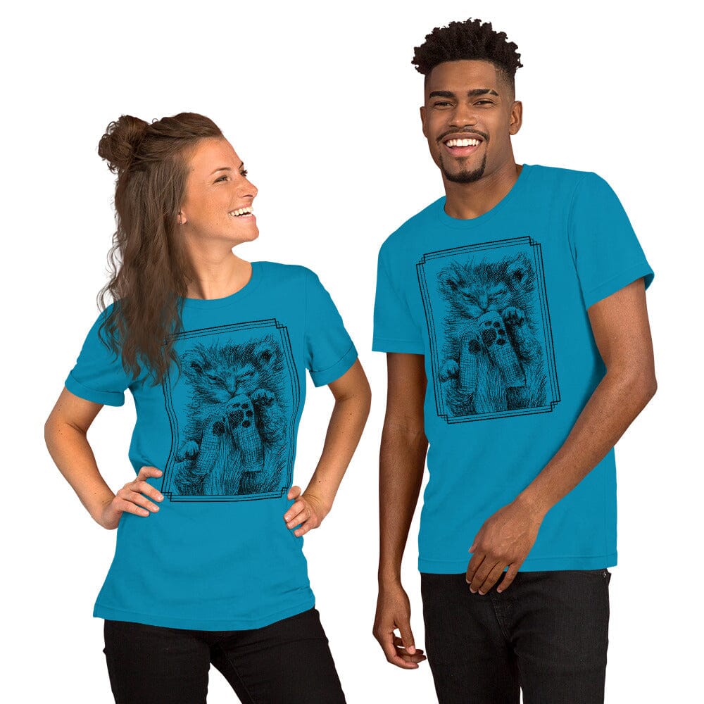 Scrungle Tater Tot T-Shirt [Unfoiled] (All net proceeds go to Kitty CrusAIDe) JoyousJoyfulJoyness Aqua S 