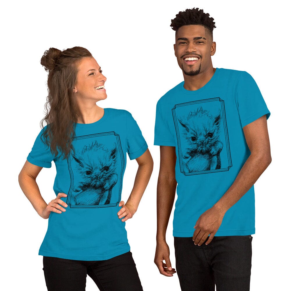 Scrungle Wisp T-Shirt [Unfoiled] (All net proceeds go to Rags to Riches Animal Rescue, Inc.) JoyousJoyfulJoyness Aqua S 